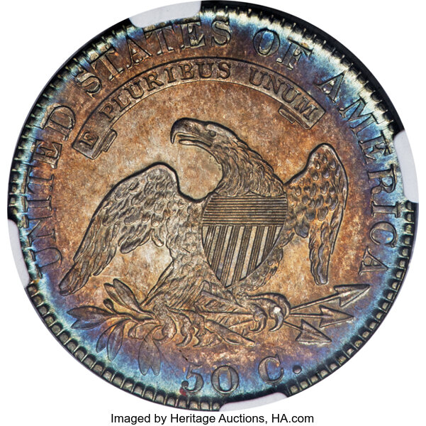 1820 50c Curl Base 2, Small Date, O-103 MS thumbnail 9