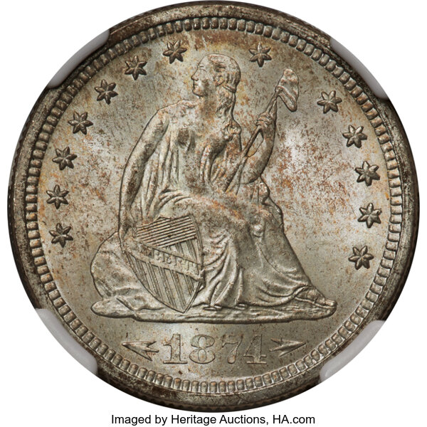 1874-S 25c Arrows MS thumbnail 3