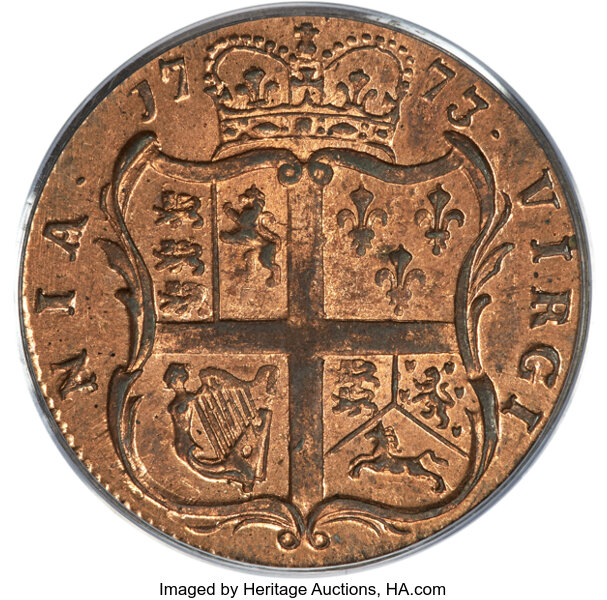 1773 1/2 P Virginia, Period After GEORGIVS MS RD thumbnail 9