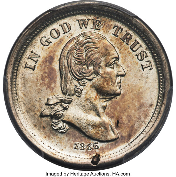1866 P5c Silver, J-521 PR thumbnail 3