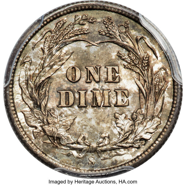 1898-S 10c MS66 thumbnail 6