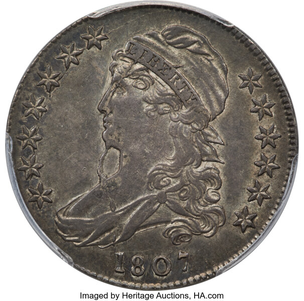 1807 50c Bearded Goddess, 50/20, O-111b MS thumbnail 2