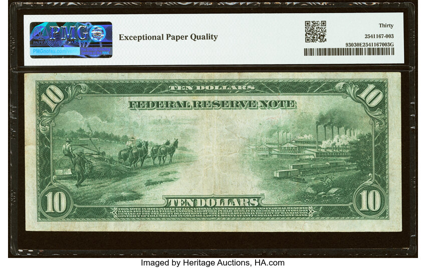 1914 $10  Blue Seal, Chicago (Fr. 930) thumbnail 5
