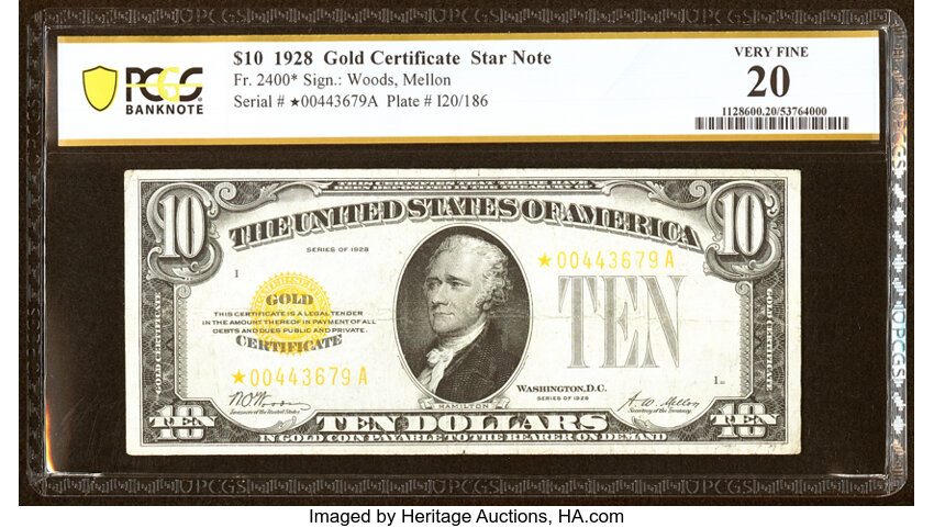 1928 $10  Star Replacement (Fr. 2400*) thumbnail 2