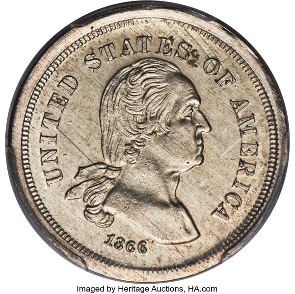 1866 P5c Silver, J-521 PR thumbnail 4