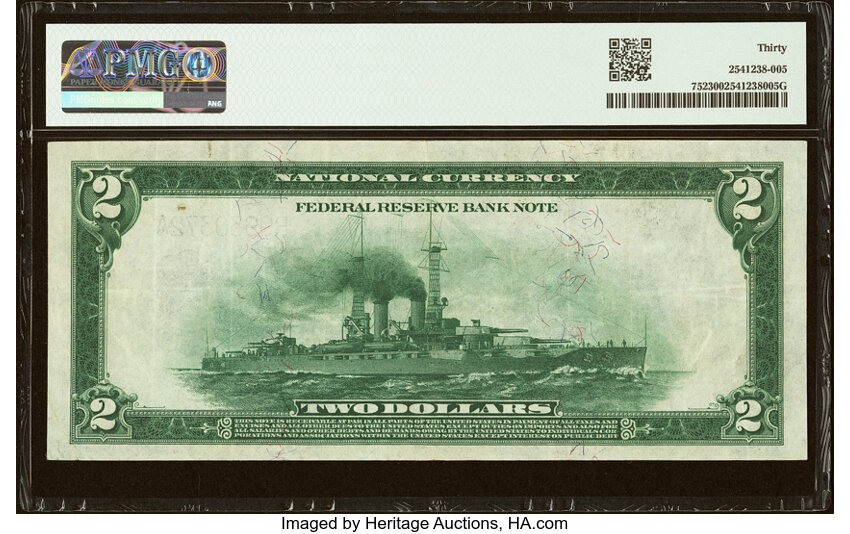 1918 $2  New York (Fr. 752) thumbnail 5