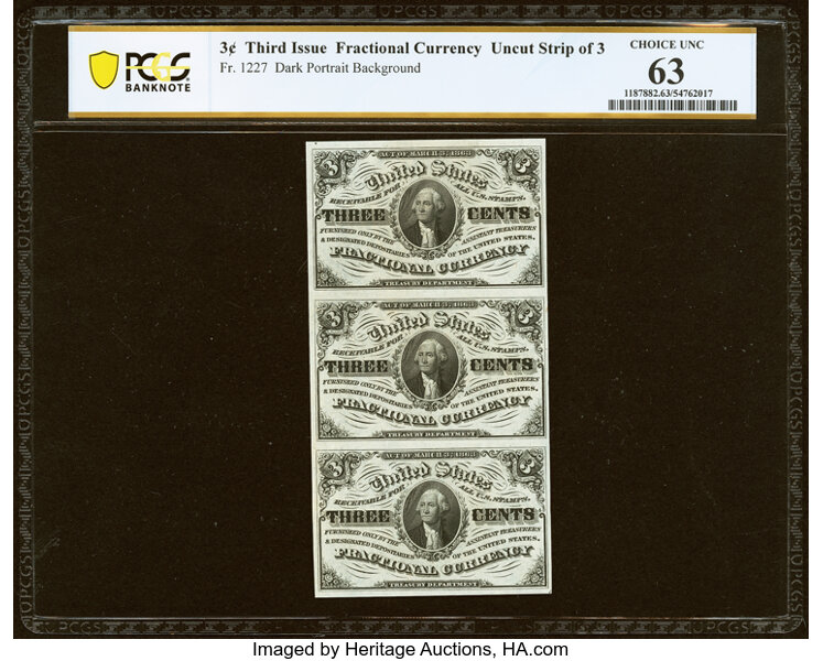  3c Head of George Washington (Fr. 1227) thumbnail 5