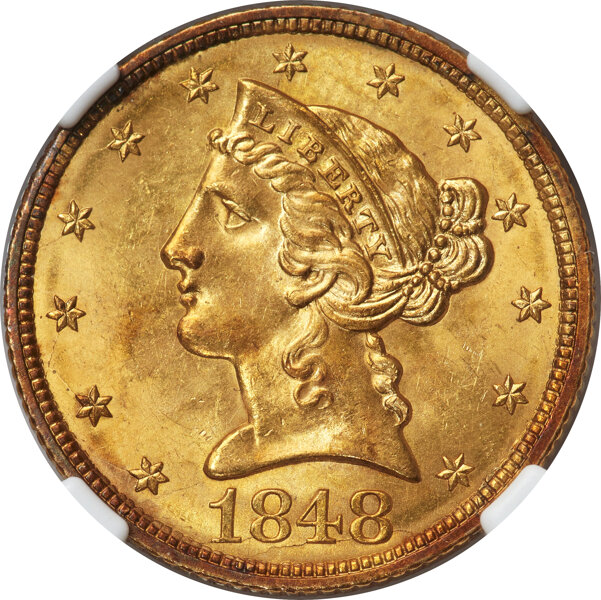 1848 $5  MS thumbnail 2