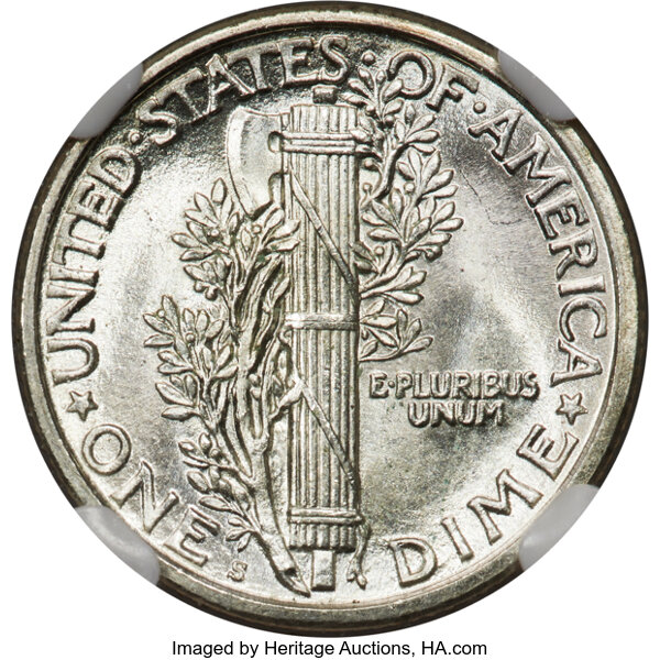 1918-S 10c MS67 thumbnail 2
