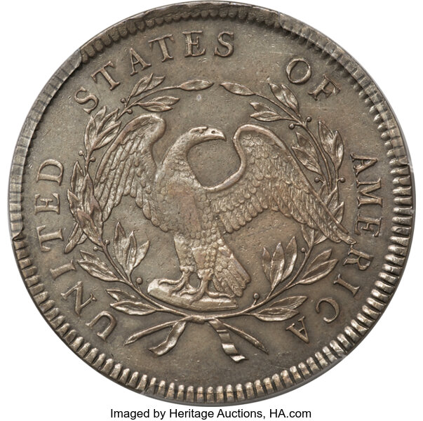 1795 $1  Flowing Hair, 3 Leaves, B-12, BB-26 MS thumbnail 3