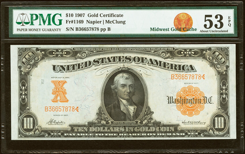 1907 $10  (Fr. 1169) thumbnail 2