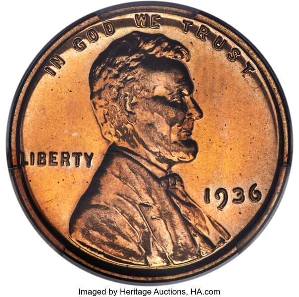 1936 1c Brilliant Finish PR RD thumbnail 3