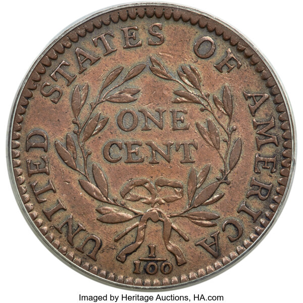 1794 1c Head of 1795, S-72  MS BN thumbnail 6