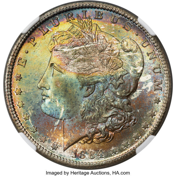 1884-CC $1  Doubled 8 Bottom, VAM-7A MS thumbnail 6