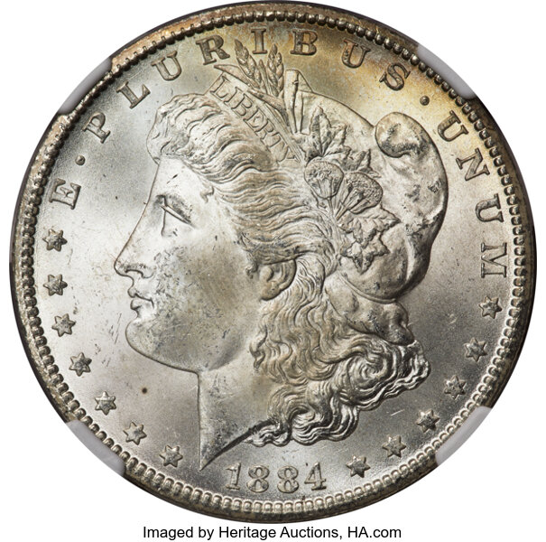 1884-CC $1  Doubled 8 Bottom, VAM-7A MS thumbnail 4