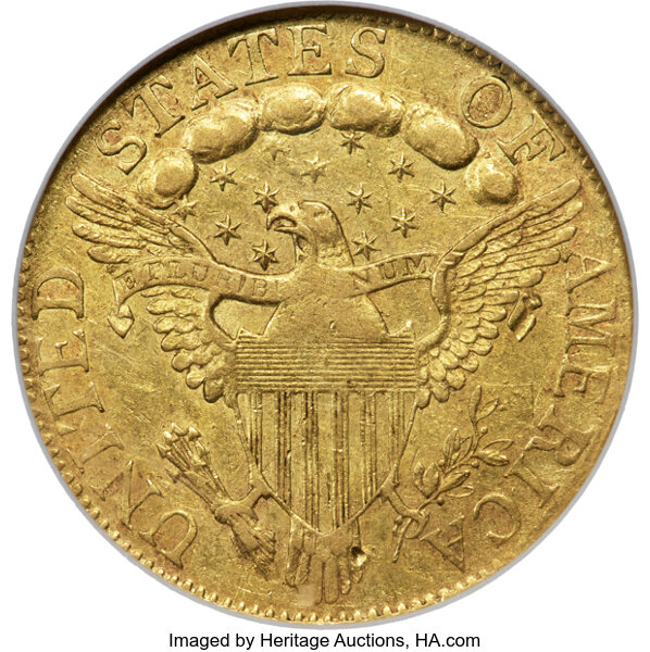 1798 $5  Large Eagle, Large 8, 13 Stars, BD-5 MS thumbnail 4