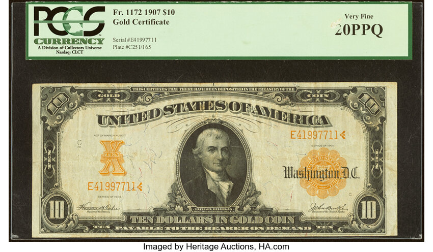 1907 $10  (Fr. 1172) thumbnail 3