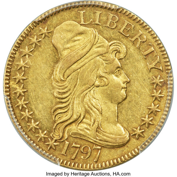 1797 $5  Small Eagle, 16 Stars Obverse, BD-4 MS thumbnail 2