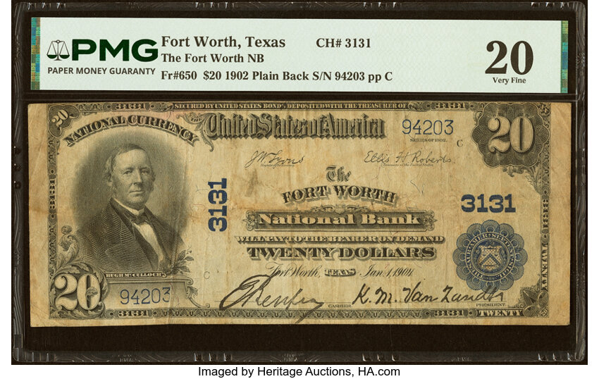 1902 $20  3rd Charter Period, 3rd Issue, Plain Back (Fr. 650) thumbnail 7