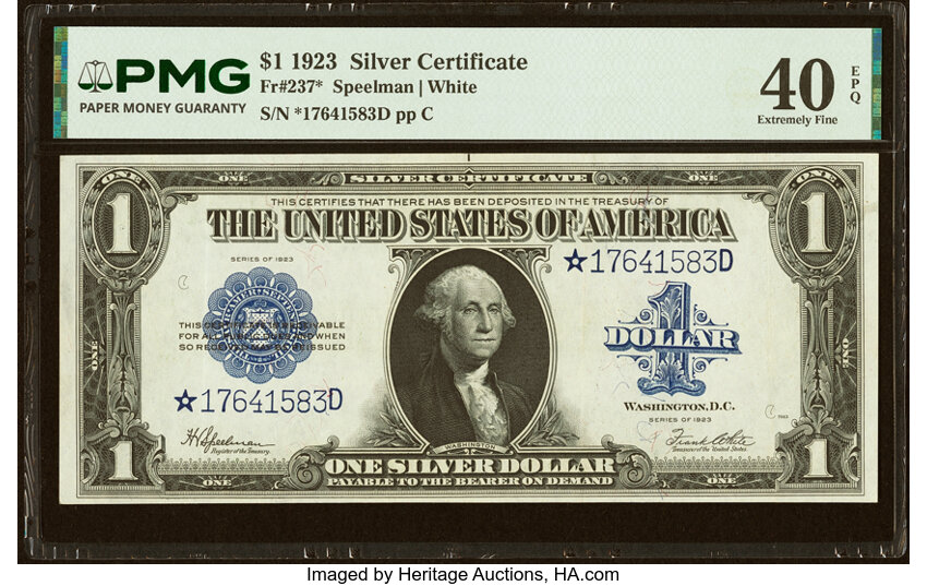 1923 $1  Star Replacement (Fr. 237*) thumbnail 2