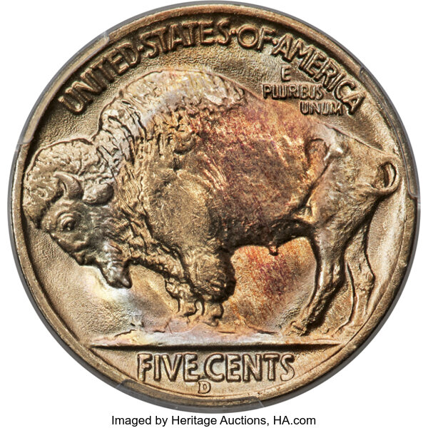 1938-D 5c Buffalo MS68 CAC thumbnail 4