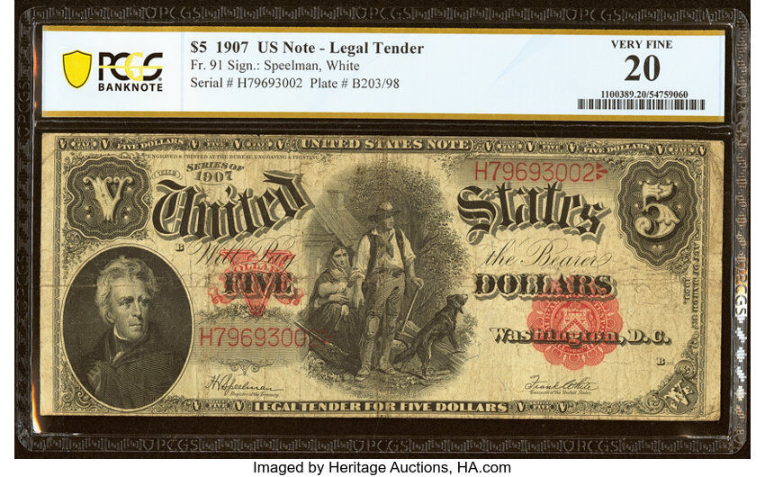 1907 $5  (Fr. 91) thumbnail 8
