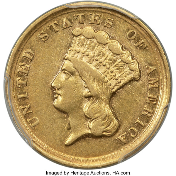 1854-D $3  MS thumbnail 3