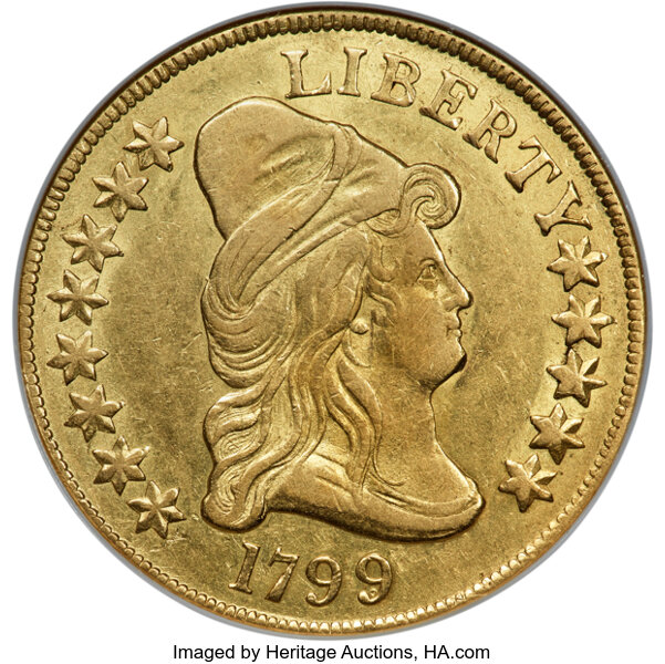 1799 $10  Large Stars Obverse, BD-10 MS thumbnail 2