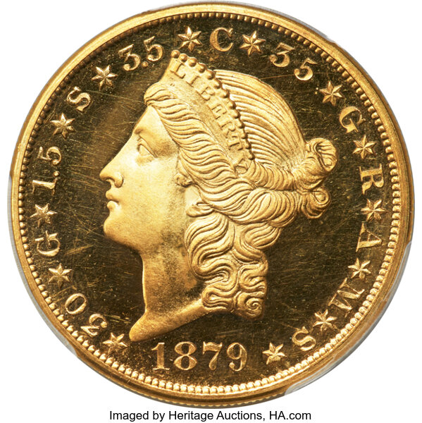 1879 P$20 Quintuple Stella, Gold, J-1643 PR DCAM thumbnail 2