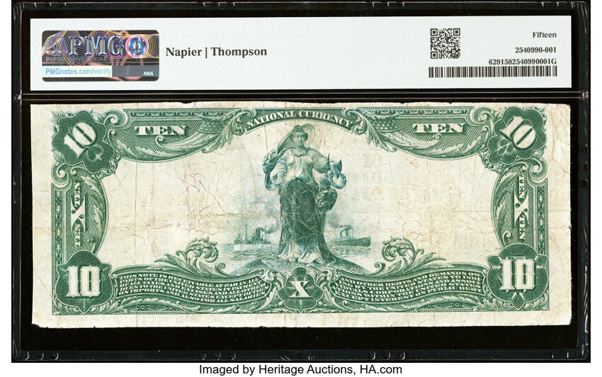 1902 $10  3rd Charter Period, 3rd Issue, Plain Back (Fr. 629) thumbnail 6