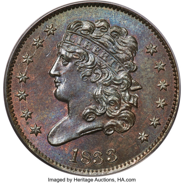 1833 1/2c C-1 MS BN thumbnail 2
