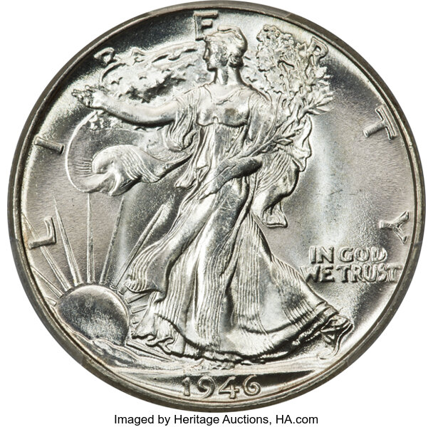 1946 50c Doubled Die Reverse, FS-801 MS thumbnail 4