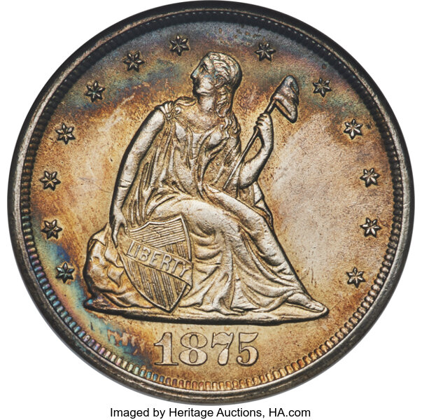 Twenty-Cent Piece Set 20c Seated Liberty, no 1876-CC, 4 Coins MS thumbnail 7