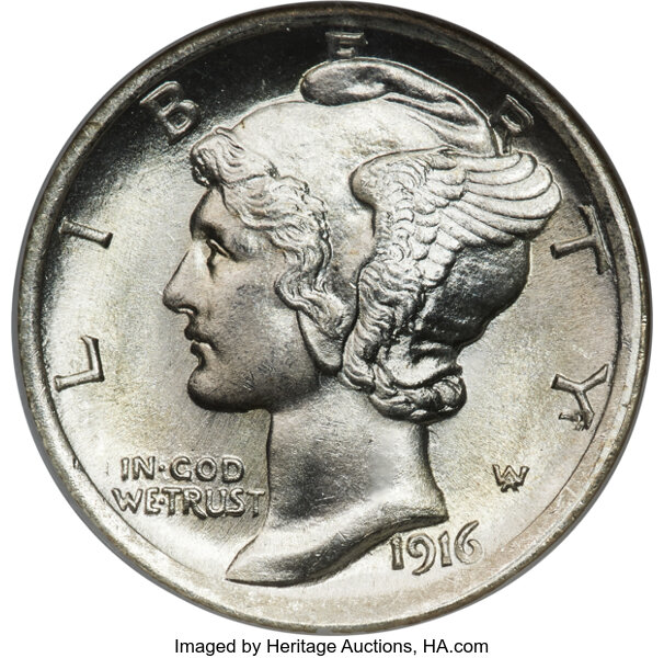 1916 10c Mercury MS FB thumbnail 4