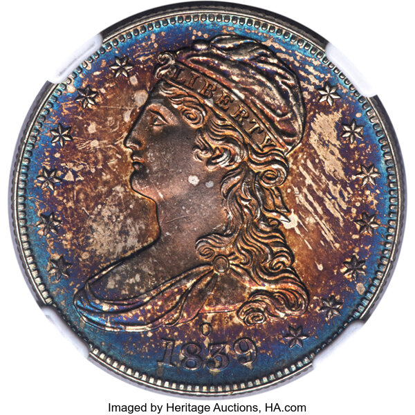 1839-O/O 50c Reeded Edge, RPM, GR-1 MS thumbnail 2