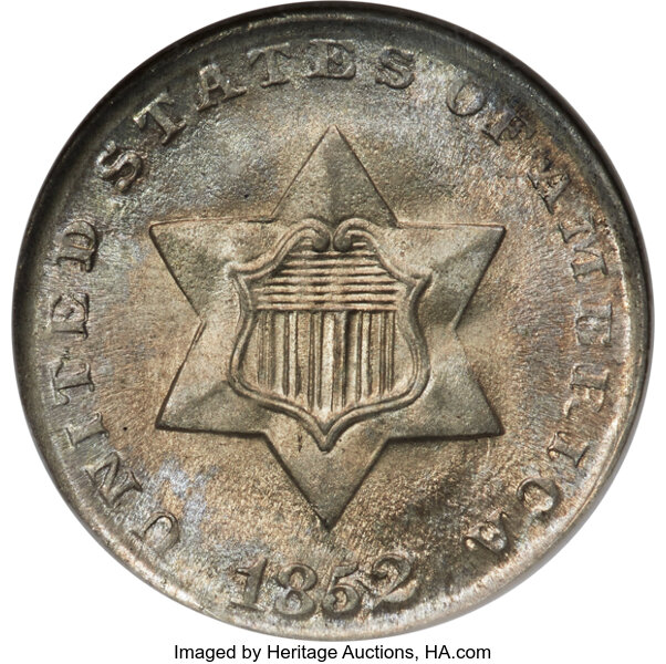 1852 3cS Doubled Die Reverse, FS-801 MS thumbnail 2