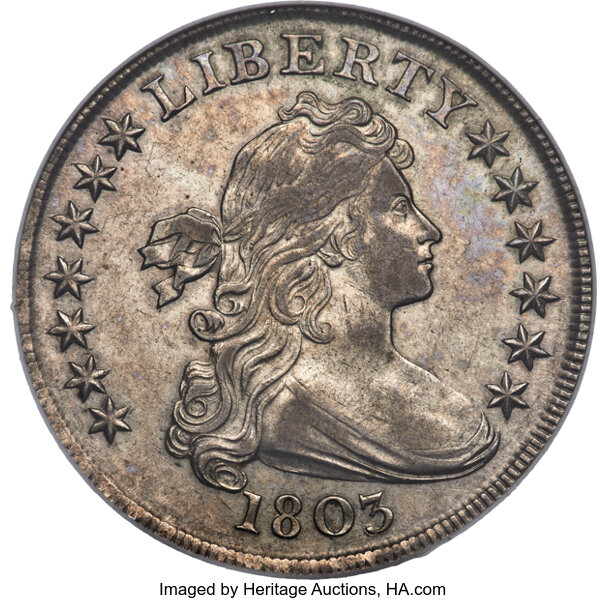 1803 $1  Large 3, B-6, BB-255 MS thumbnail 5