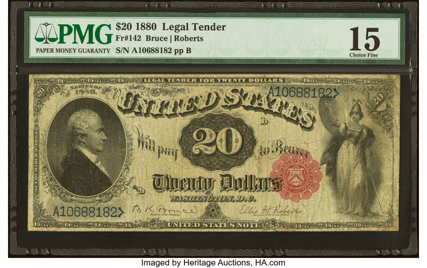 1880 $20  (Fr. 142) thumbnail 2