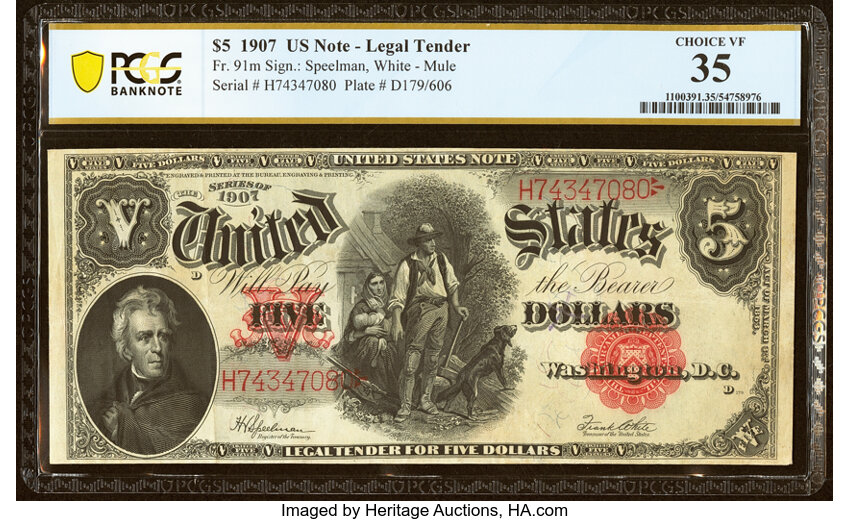 1907 $5  (Fr. 91) thumbnail 10
