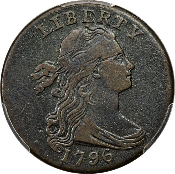 1796 1c Draped Bust, Reverse of 1795, S-116  MS BN thumbnail 2