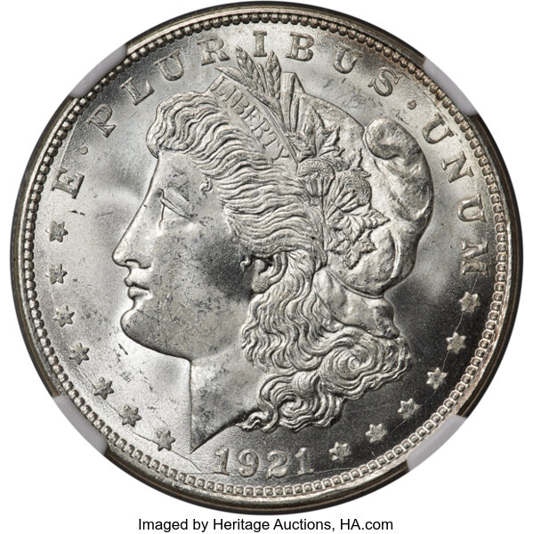 1921-D $1  Die Break E, VAM-1P MS thumbnail 5