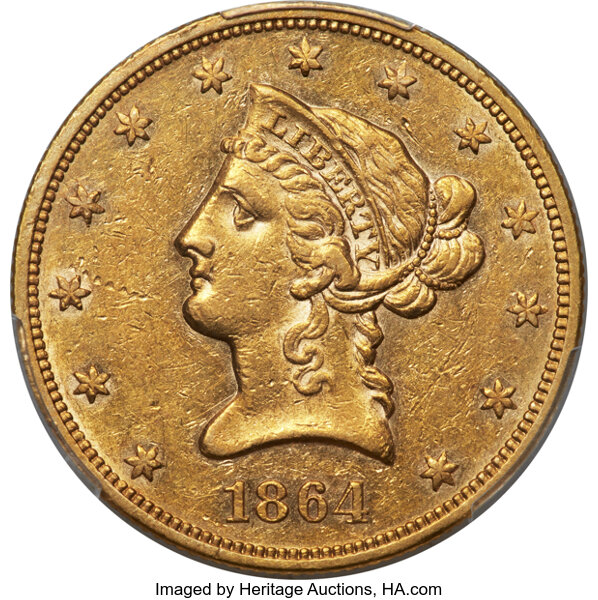 1864 $10  MS thumbnail 2