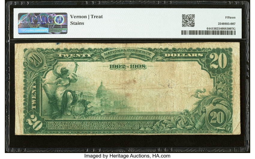 1902 $20  3rd Charter Period, 2nd Issue, Date Back (Fr. 644) thumbnail 10