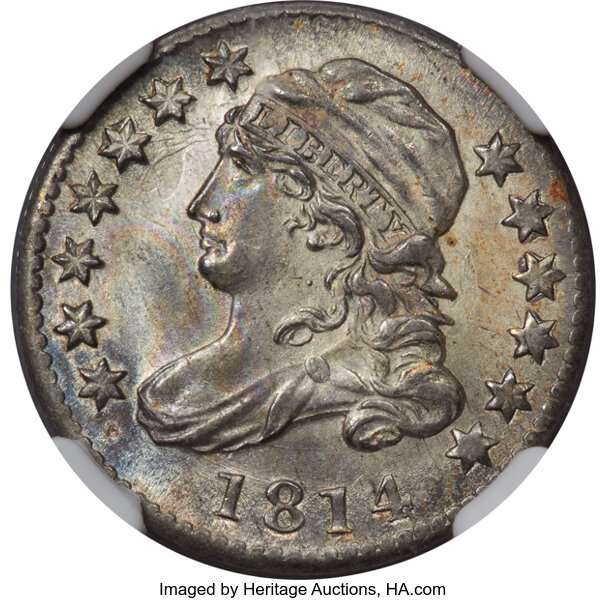 1814 10c Large Date, JR-3 MS thumbnail 3