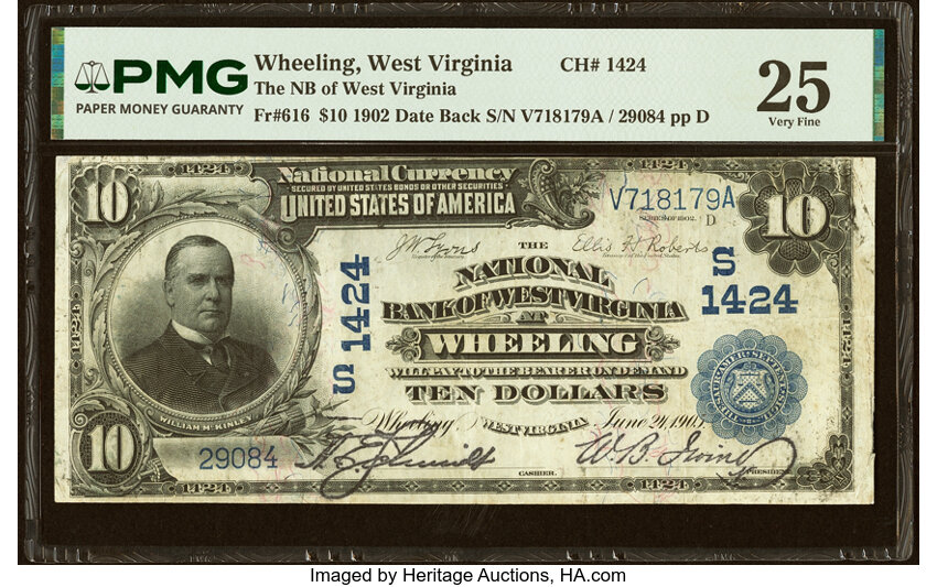 1902 $10  3rd Charter Period, 2nd Issue, Date Back (Fr. 616) thumbnail 5