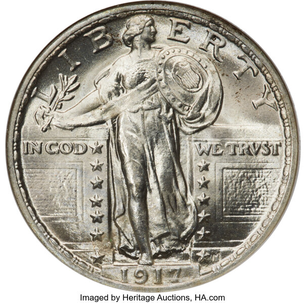 1917 25c Type 2 MS FH thumbnail 4