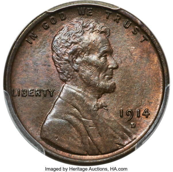 1914-D 1c MS BN thumbnail 3