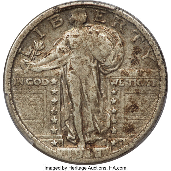 1918/7-S 25c Overdate, FS-101 MS thumbnail 3