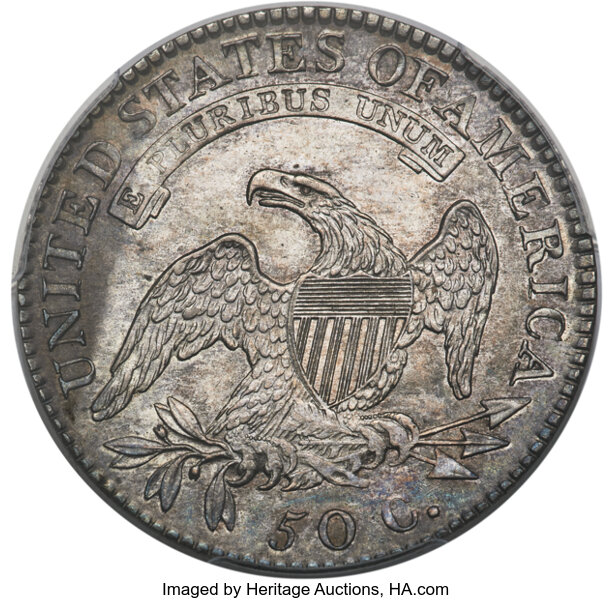 1819/8 50c Large 9, Flat Top 1s, O-102 MS thumbnail 9