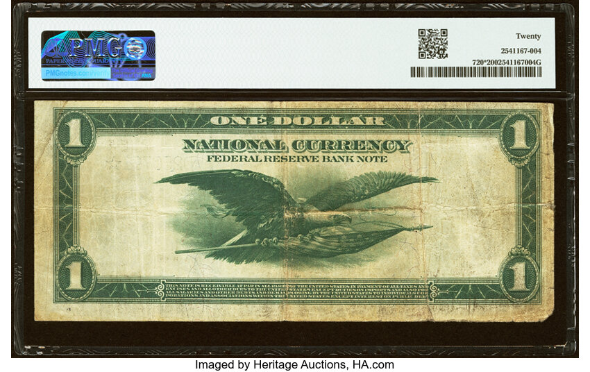 1918 $1  Cleveland, Star Replacement (Fr. 720*) thumbnail 3